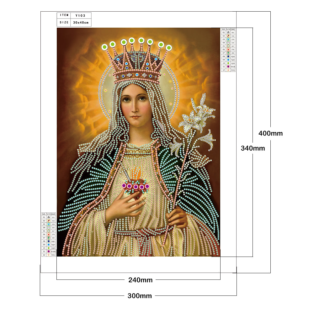 Religion Goddess - Special Shaped Drill Diamond Paintng 30*40CM