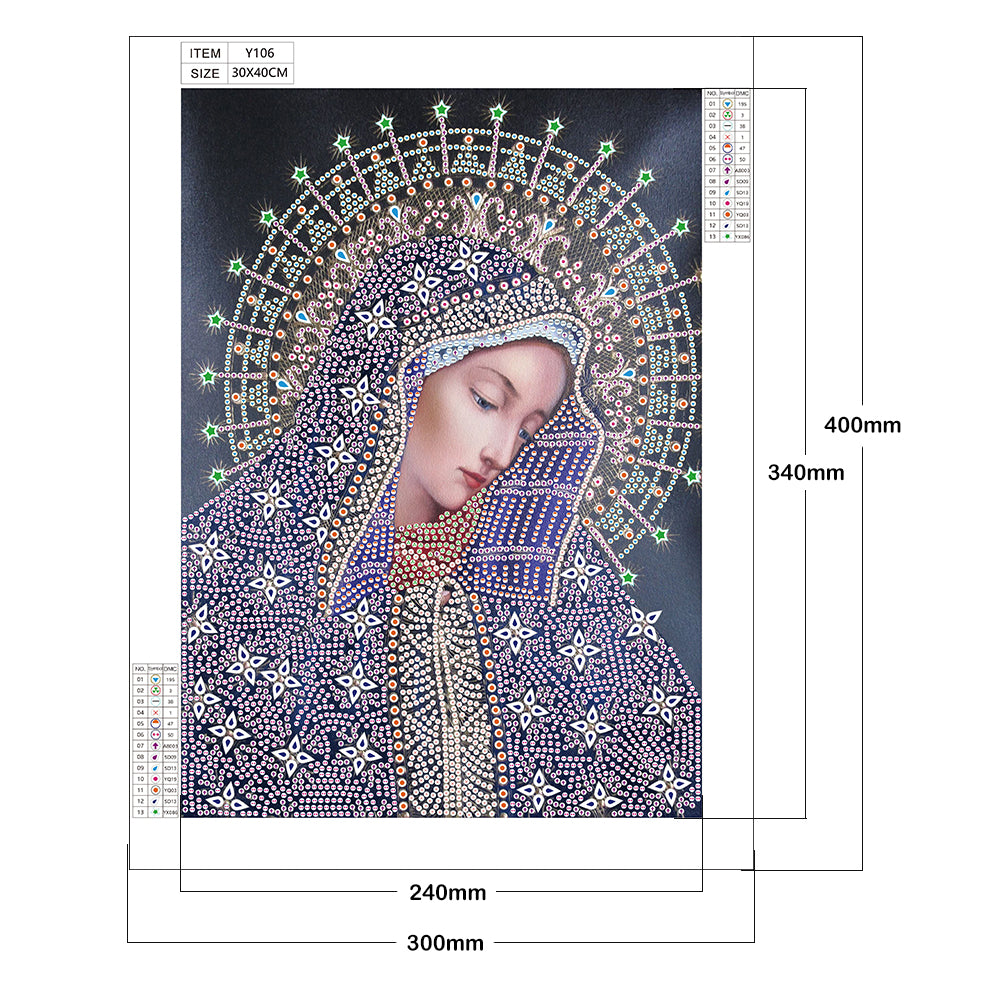 Religion Goddess - Special Shaped Drill Diamond Paintng 30*40CM