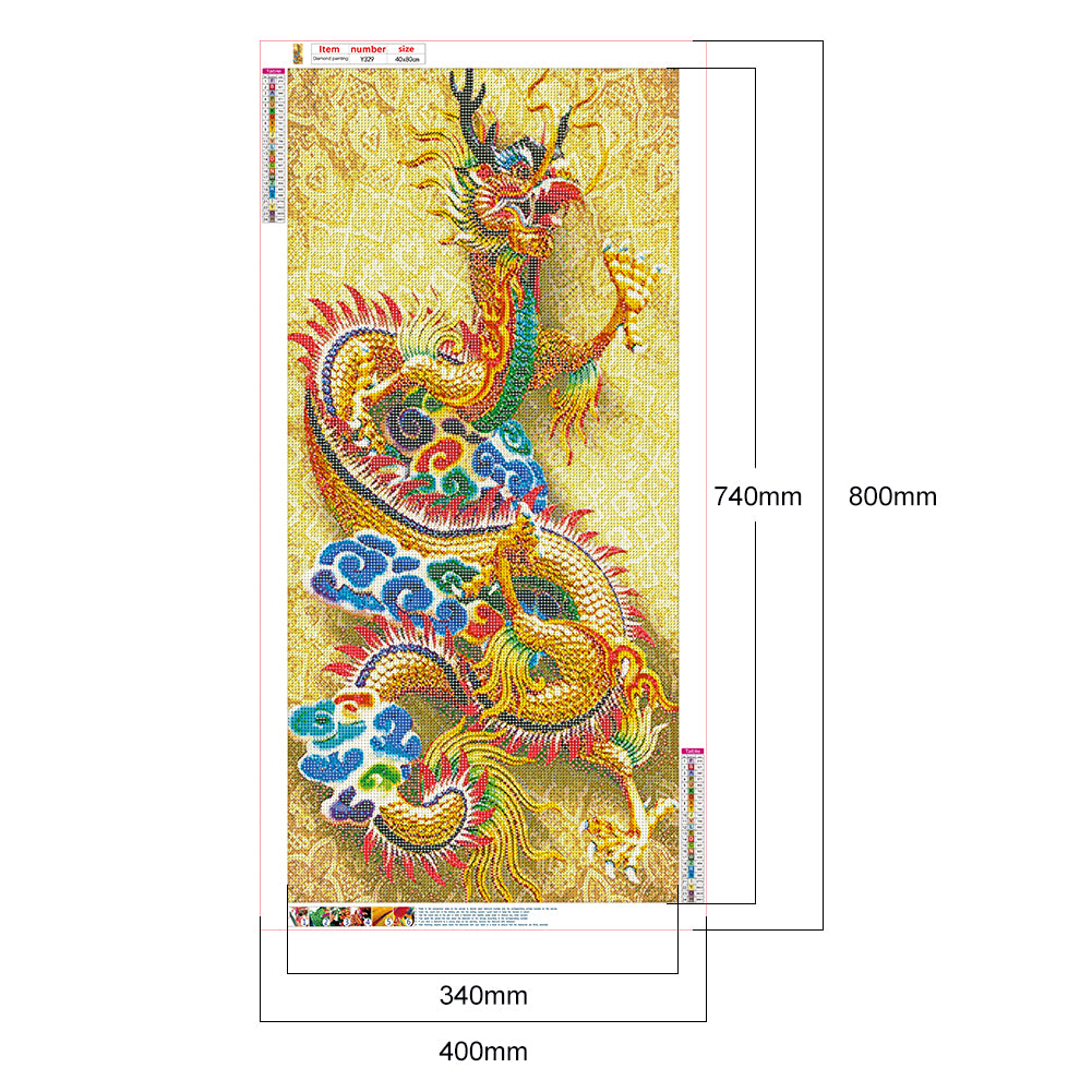 Dragon - Full Round Drill Diamond Painting 40*80CM