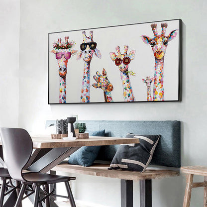 Giraffe Family - Full Square Drill Diamond Painting 85*45CM