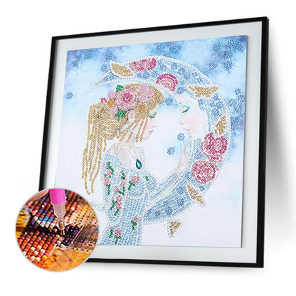 Luminous Girl - Special Shaped Drill Diamond Painting 30*30CM