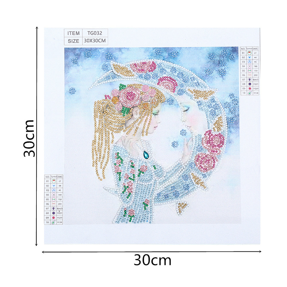 Luminous Girl - Special Shaped Drill Diamond Painting 30*30CM