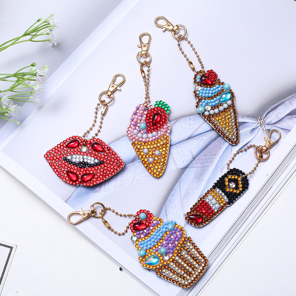 DIY Diamond Painting Keychain Pendant Full Special Shaped Drill Key Rings