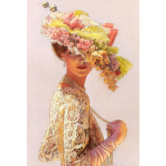 Lady Bowler - Special Shaped Drill Diamond Paintng 30*40CM