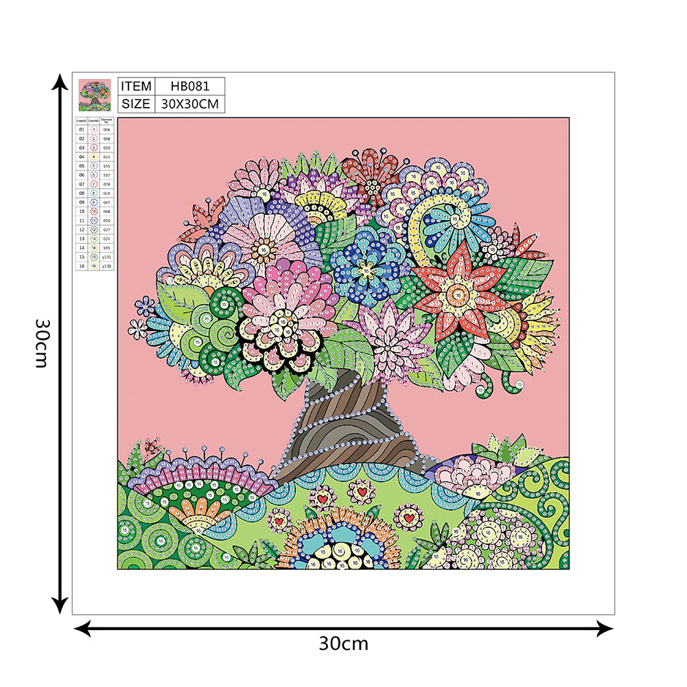 Flowers - Special Shaped Drill Diamond Paintng 30*30CM