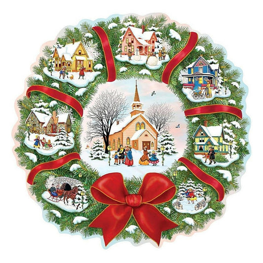 Xmas Wreath - Full Round Drill Diamond Painting 40*40CM