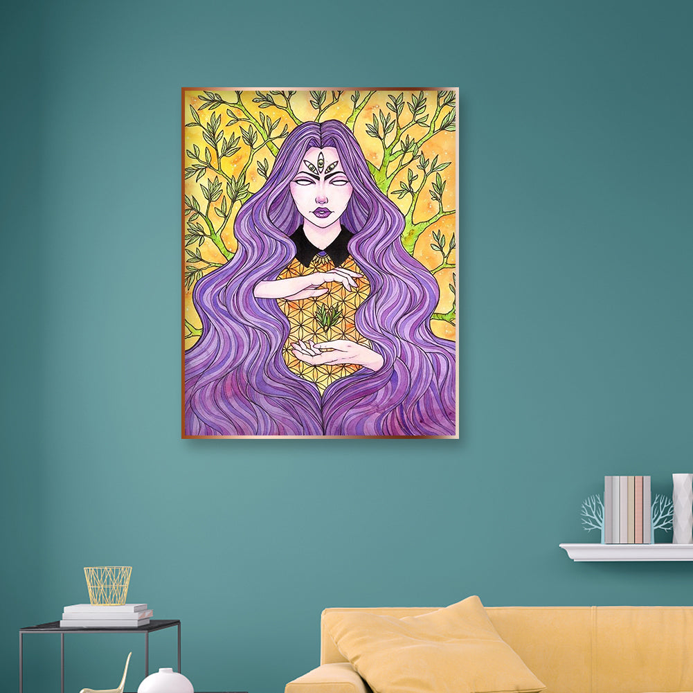Woman Witch - Full Round Drill Diamond Painting 30*40CM