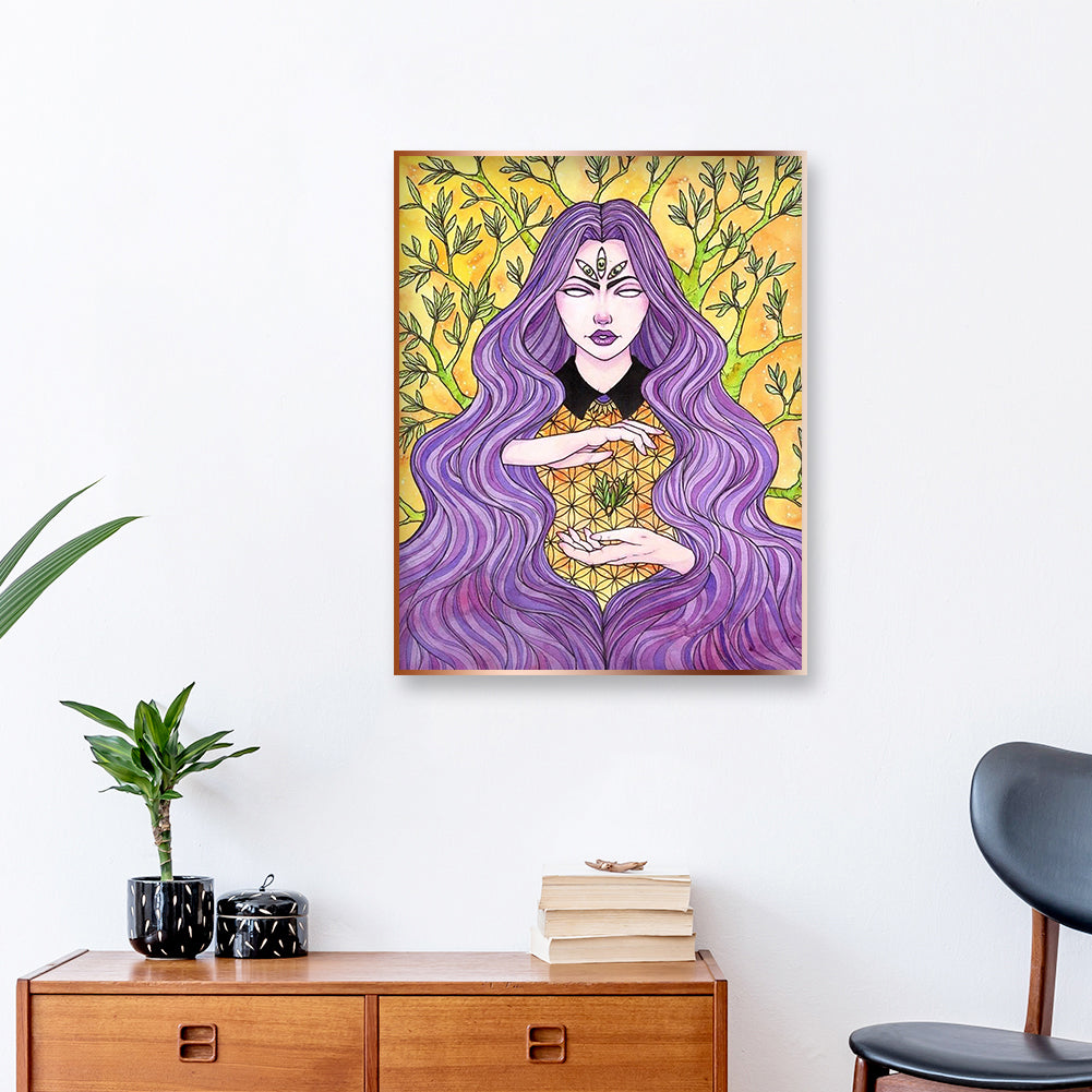 Woman Witch - Full Round Drill Diamond Painting 30*40CM