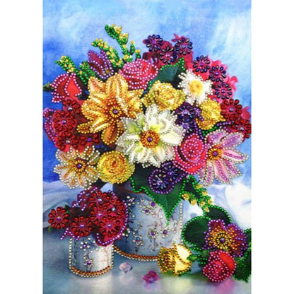 Flower - Special Shaped Drill Diamond Painting 30*40CM