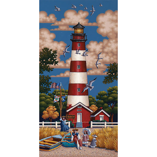 Lighthouse - Full Round Drill Diamond Painting 30*60CM