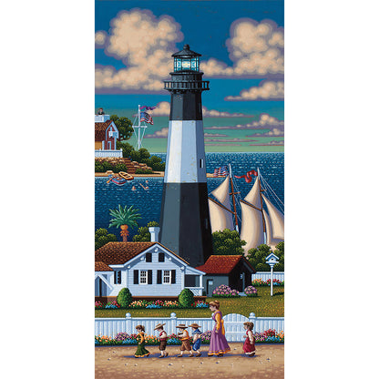 Lighthouse - Full Round Drill Diamond Painting 30*60CM