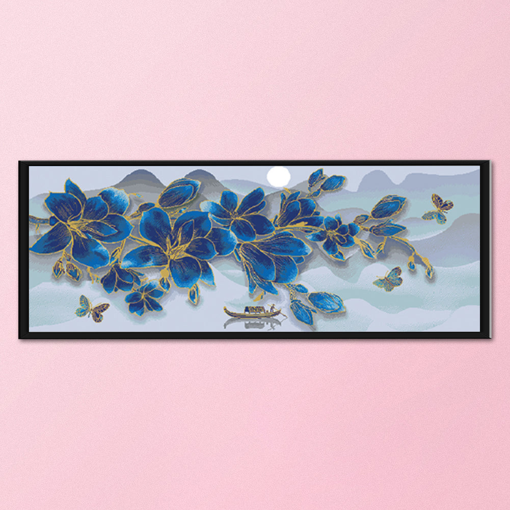 Flowers - 11CT Stamped Cross Stitch 80*30CM