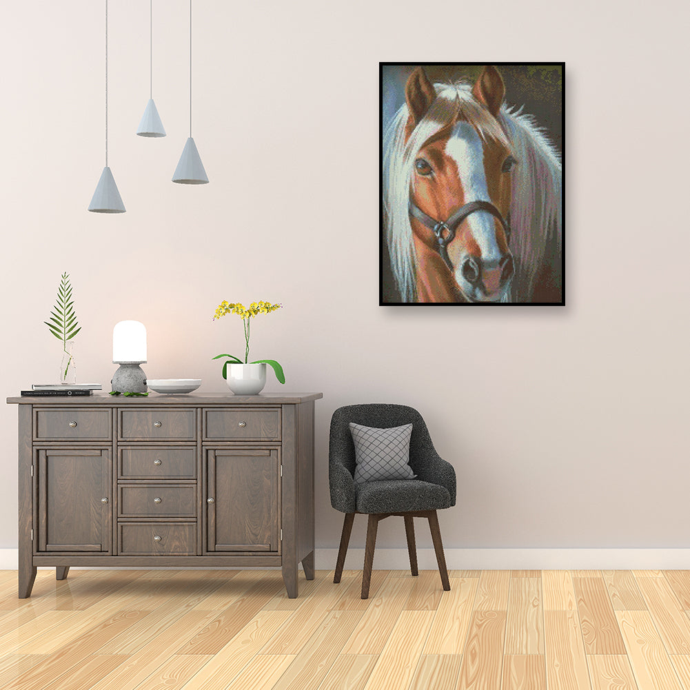 Horse - 11CT Stamped Cross Stitch 30*40CM