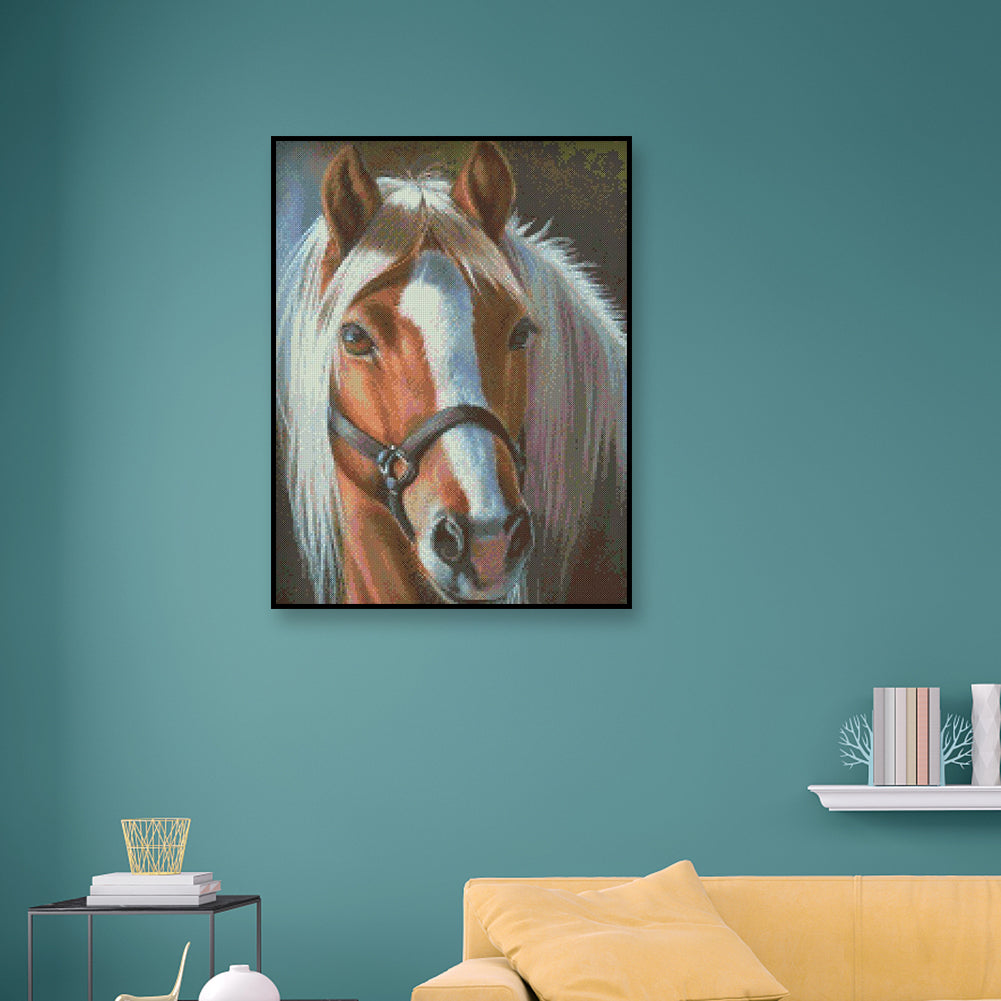 Horse - 11CT Stamped Cross Stitch 30*40CM