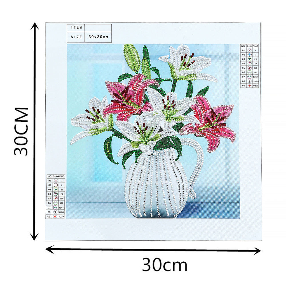 Flower - Special Shaped Drill Diamond Painting 30*30CM