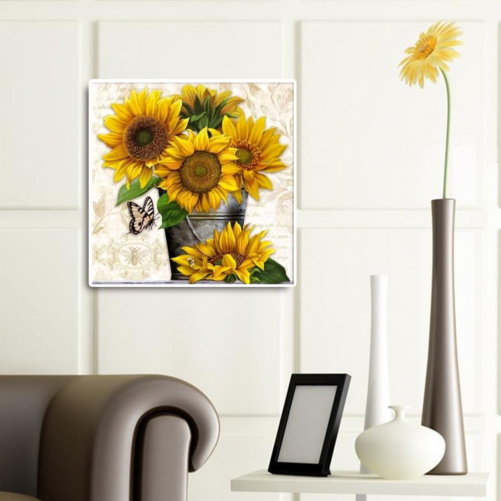 Sunflower - 11CT Stamped Cross Stitch 36*36CM