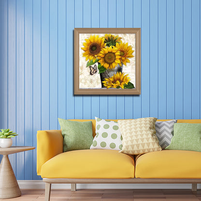 Sunflower - 11CT Stamped Cross Stitch 36*36CM