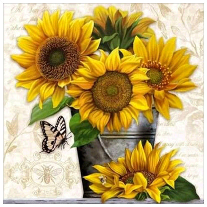 Sunflower - 11CT Stamped Cross Stitch 36*36CM