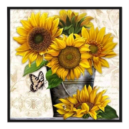 Sunflower - 11CT Stamped Cross Stitch 36*36CM