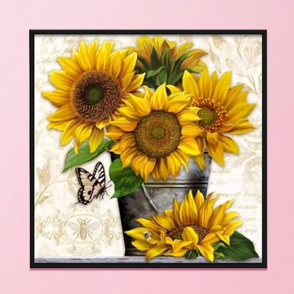 Sunflower - 11CT Stamped Cross Stitch 36*36CM