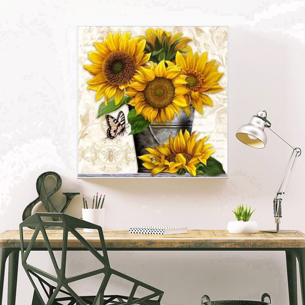 Sunflower - 11CT Stamped Cross Stitch 36*36CM