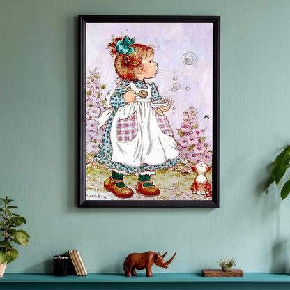 Cartoon Kid - Full Round Drill Diamond Painting 30*40CM