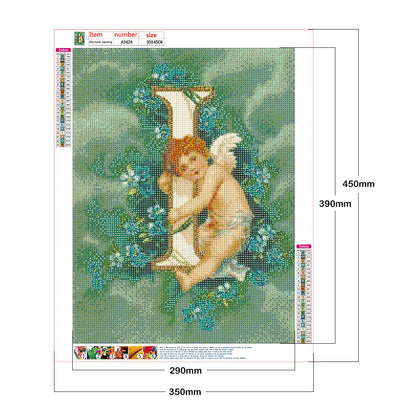 Angel Lette - Full Round Drill Diamond Painting 35*45CM