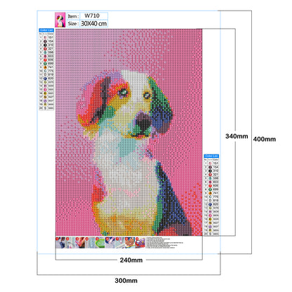 Dog - Full Round Drill Diamond Painting 30*40CM