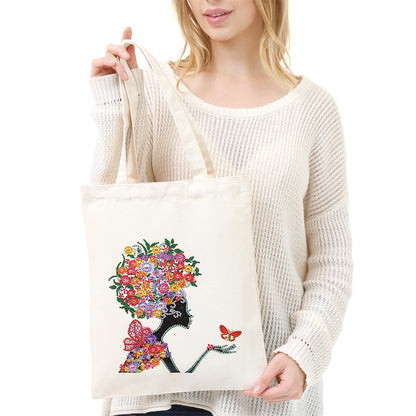 DIY Plant Animal Diamond Painting Shopping Tote Bags Mosaic Kit Art Drawing