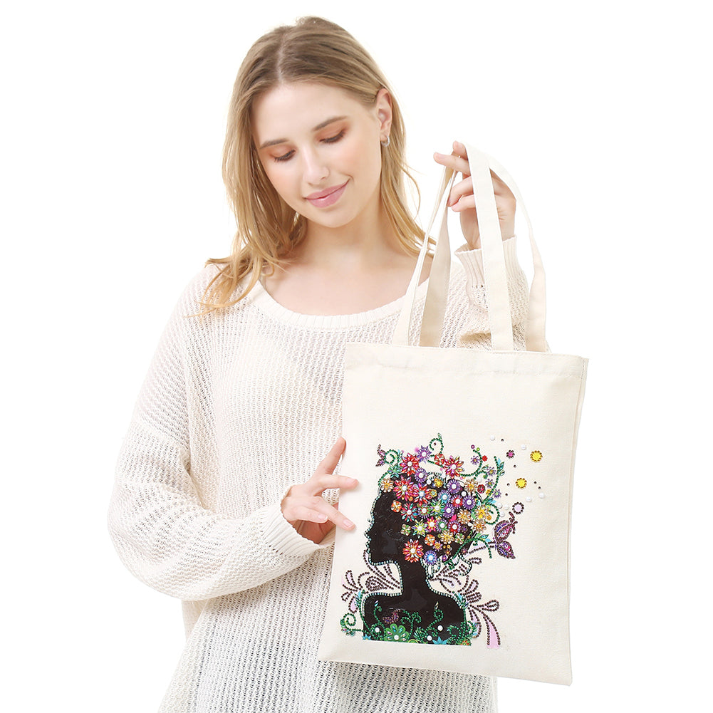 DIY Plant Animal Diamond Painting Shopping Tote Bags Mosaic Kit Art Drawing