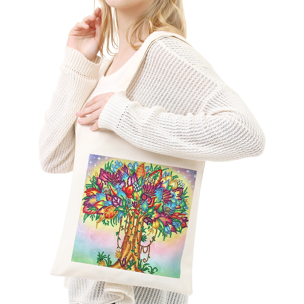 DIY Plant Animal Diamond Painting Shopping Tote Bags Mosaic Kit Art Drawing