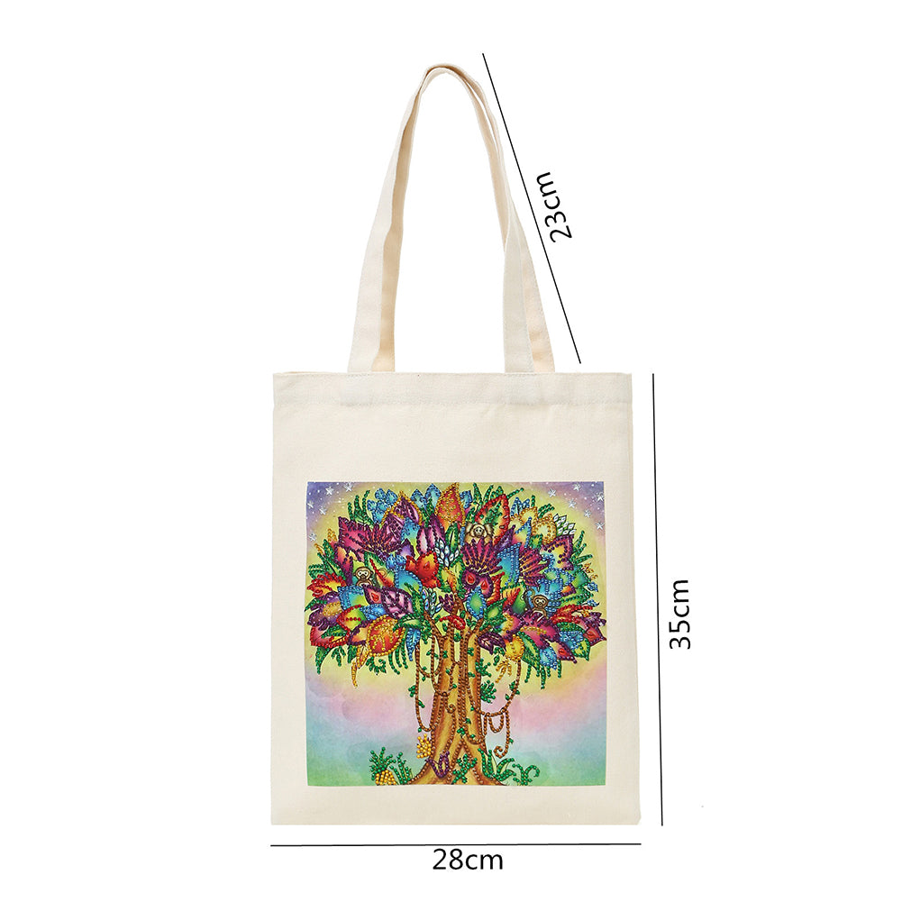 DIY Plant Animal Diamond Painting Shopping Tote Bags Mosaic Kit Art Drawing