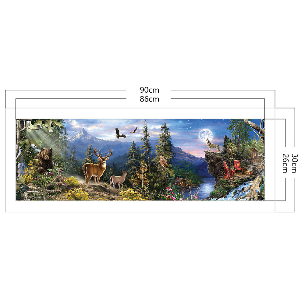 Forest - 11CT Stamped Cross Stitch 90*30CM
