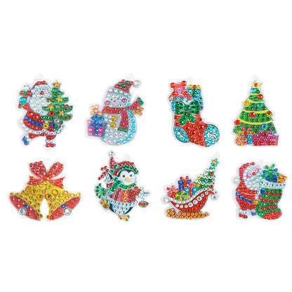 4x DIY Rhinestones Picture Keychain Special Shaped Diamond Painting Keyring