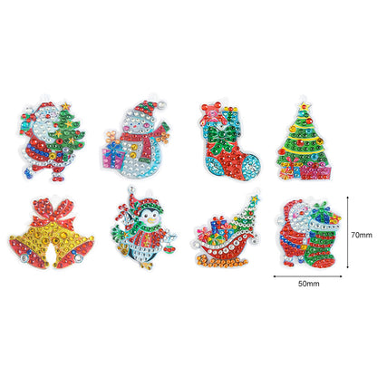 4x DIY Rhinestones Picture Keychain Special Shaped Diamond Painting Keyring