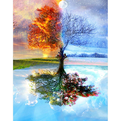 Seasons Tree - Full Square Drill Diamond Painting 35*45CM