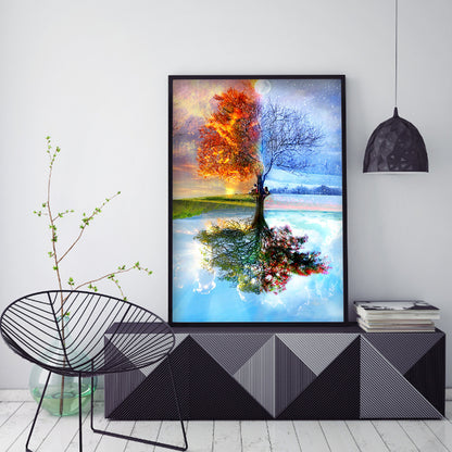 Seasons Tree - Full Square Drill Diamond Painting 35*45CM