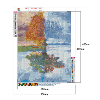 Seasons Tree - Full Square Drill Diamond Painting 35*45CM