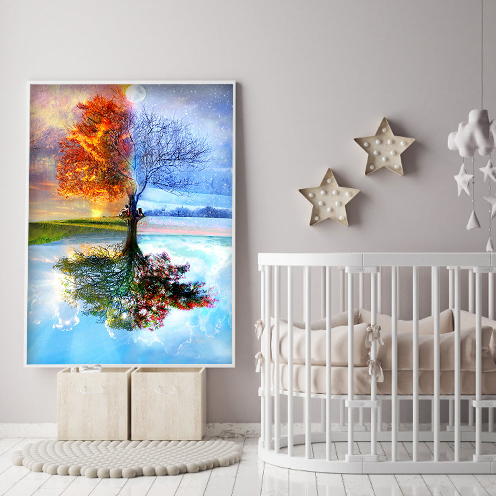 Seasons Tree - Full Square Drill Diamond Painting 35*45CM