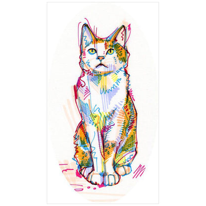 Cat - Full Round Drill Diamond Painting 30*50CM