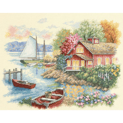 Seaside Cabin - 11CT Stamped Cross Stitch 50*40CM