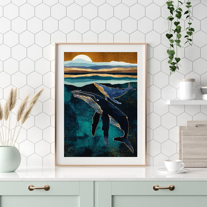 Whale - Full Round Drill Diamond Painting 30*40CM