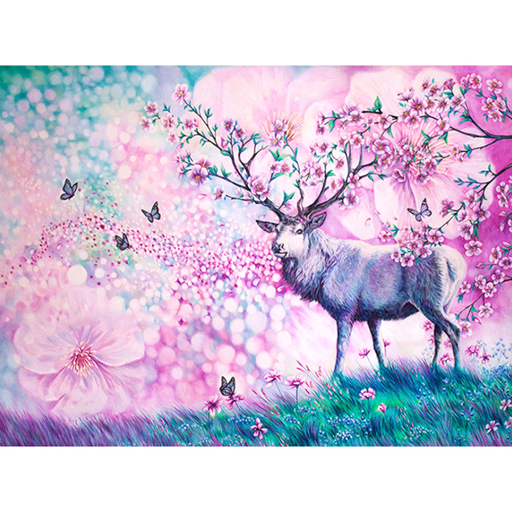 Deer - Full Round Drill Diamond Painting 30*40CM