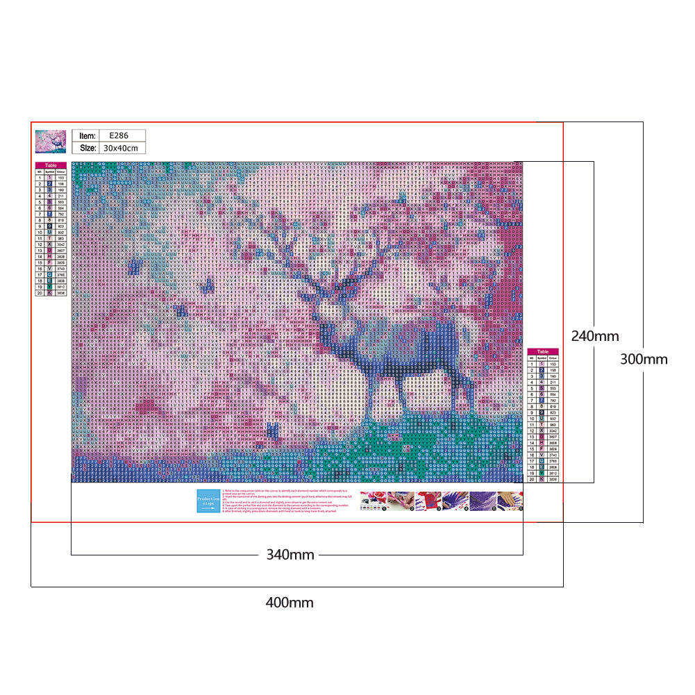 Deer - Full Round Drill Diamond Painting 30*40CM