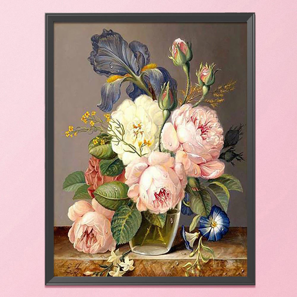 Flower - 11CT Stamped Cross Stitch 50*40CM