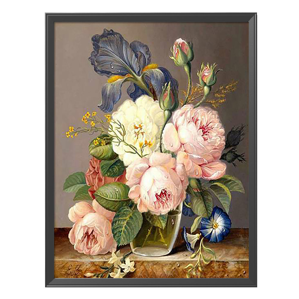 Flower - 11CT Stamped Cross Stitch 50*40CM