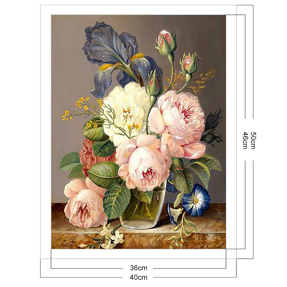 Flower - 11CT Stamped Cross Stitch 50*40CM