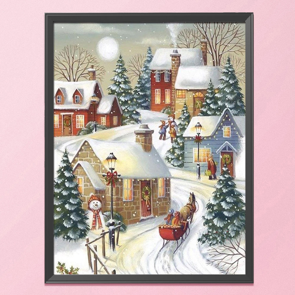 Snow - 11CT Stamped Cross Stitch 50*40CM