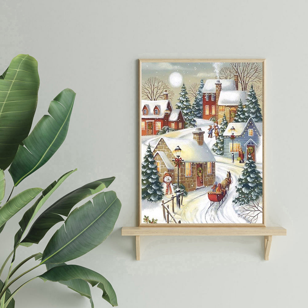 Snow - 11CT Stamped Cross Stitch 50*40CM