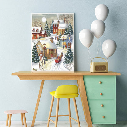 Snow - 11CT Stamped Cross Stitch 50*40CM